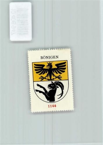 3806 Bönigen b. Interlaken - Vignette Wappen Kaffee Hag 1920-1940 Adler Steinbock