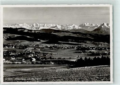 3110 Münsingen - Fliegeraufnahme Alpenkette