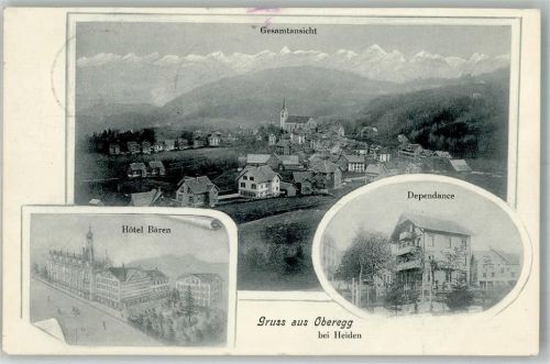 9413 Oberegg 1905 Foto AK Hotel Bären