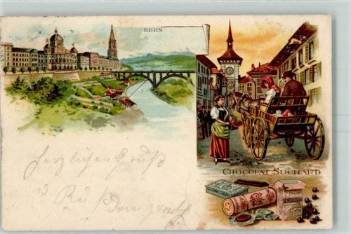 3000 Bern Berne 1900 Lithographie Werbung Chocolat suchard