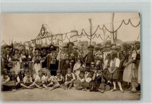 6000 Luzern Lucerne 1922 Foto AK Festzug Gruppenbild - Sängerfest 1922 AK
