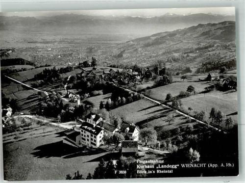 9405 Tobel AR Wienacht-Tobel Foto AK Fliegeraufnahme Kurhaus Landegg