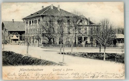 3053 Münchenbuchsee 1903 Foto AK Gasthaus zum Bären