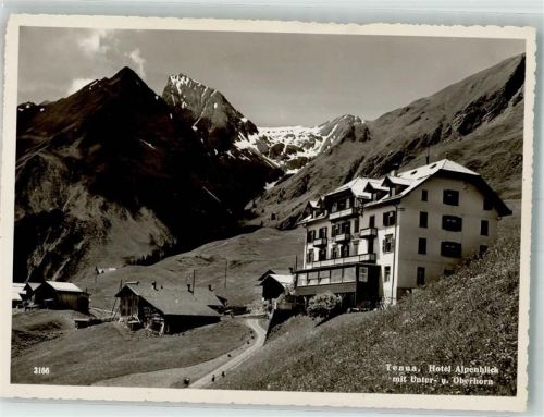 7106 Tenna 1946 Foto AK Hotel Alpenblick