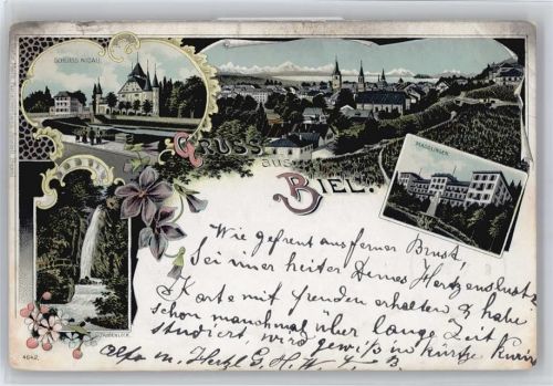 3989 Biel VS - Schloss Nidau Taubenloch Magglingen