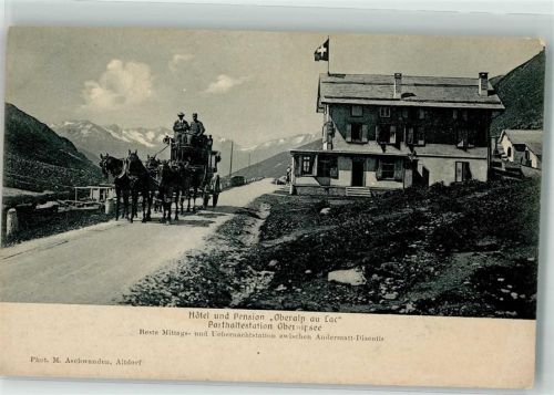 Oberalp - Foto Aschwanden M. Hotel Pension Oberalp au Lac Postkutsche