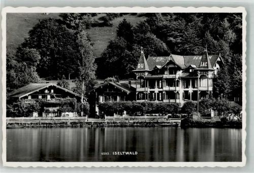 3807 Iseltwald 1944 Foto AK Pension du Lac