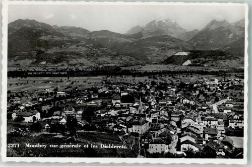 1870 Monthey Foto AK Bahnpost Zug 1690