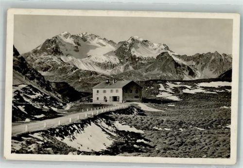 Albula Hospiz Foto AK Hüttenstempel