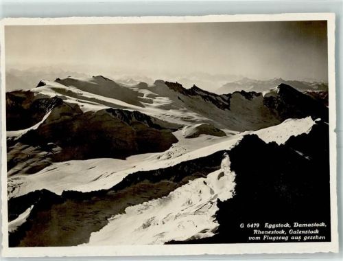 Eggstock Gebrauchsspuren Damastock Rhonestock Galenstock vom Flugzeug aus gesehen