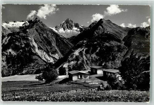3944 Unterbäch VS Foto AK Chalet der Metallarbeiter Bietschhorn