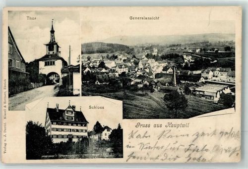 9213 Hauptwil 1904 Lithographie Tor Schloss