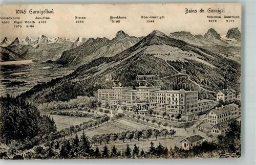 3132 Riggisberg 1927 Foto AK Hotel Gurnigelbad