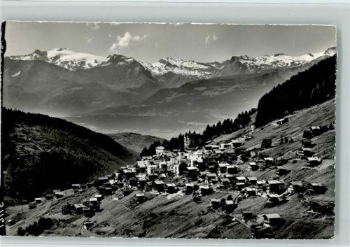 3961 St-Luc - Gesamtansicht St. Luc Anniviers mit Wildhorn