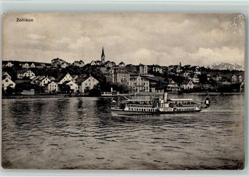 8702 Zollikon Gebrauchsspuren 1914 Personenschiff Speer