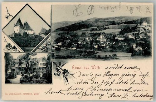 3076 Worb 1900 Foto AK Schloss