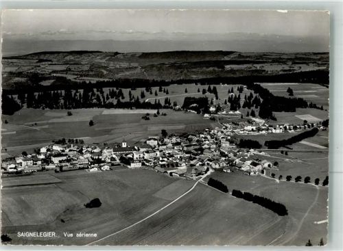 2350 Saignelégier Foto AK Fliegeraufnahme