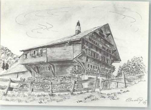 9125 Furth Brunnadern Künstlerkarte Näf-Haus sign. E. Eng-Gambazzi