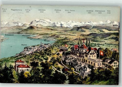 8803 Rüschlikon 1908 - Vogelschau