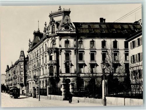 9000 St. Gallen S. Gallo - Trambahn Linie Stocken-Heiligkreuz Tramwagen in der Rosenbergstraße bein Haus Stoffel