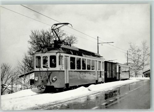 Vögelinsegg - TB Personenzug mit Postbeförderung mit BDe 4/4 und B11 dazwischen Postwager Gk 33