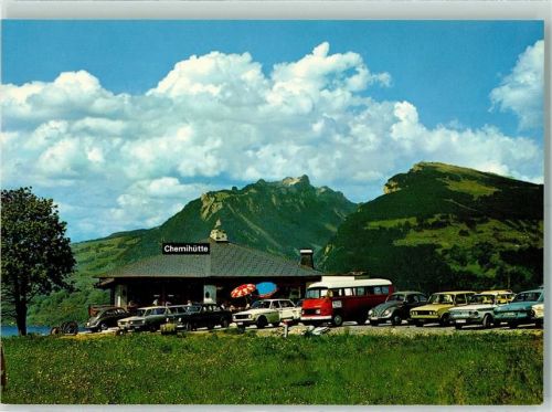 3703 Aeschiried - Restaurant Chemihütte mit Blick auf Thunersee Sigriswilgrat Niederhorn