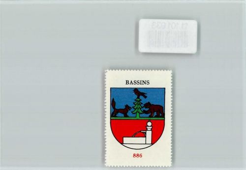 1269 Bassins - Vignette Wappen Kaffee Hag ca 1920-1940