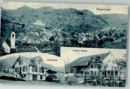 4418 Reigoldswil 1914 Foto AK Pension Hoggen