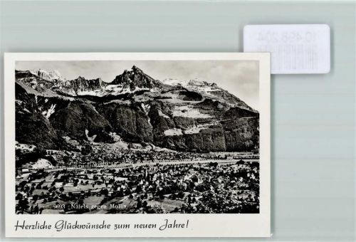 8752 Näfels FOTO KEINE AK Foto 10cm x 7cm Neujahrswunsch