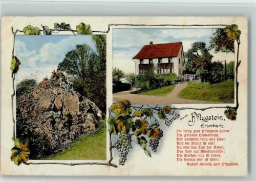 8703 Erlenbach ZH 1912 - Pflugstein Gedicht Rudolf Aeberln