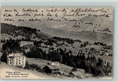Villars VD 1907 - Villars s/Ollon et le Grand Muveran