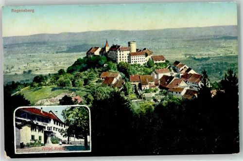 8158 Regensberg 1913 - Hotel Krone Burg Schloss Feld Batterie 36