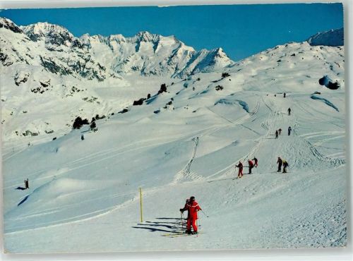 3987 Riederalp - Skigebiet Hohfluh Skilehrer Grosser Aletschgletscher