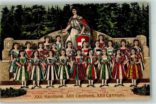 6170 Schüpfheim 1903 Prägedruck XXII Kantone Helvetia Ort lt. Stempel