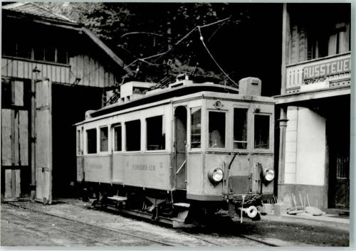 3657 Schwanden Sigriswil 1958 - Repro SeTB BFe 272 1 vor der Remise Schwanden im letzten Aussehen am 06.07.1958