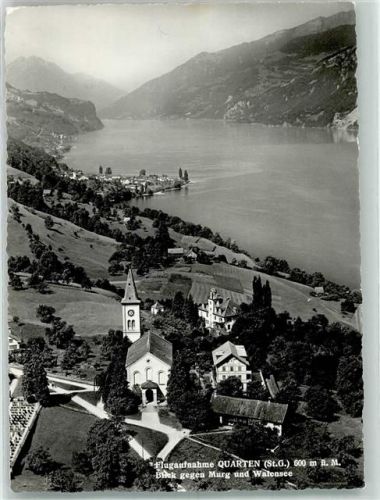 8883 Quarten - Fliegeraufnahme Murg Walensee Marienschwestern Neu-Schönstatt