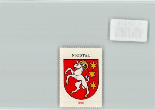 8754 Netstal - Vignette Wappen Kaffee Hag ca 1920-1940 Netstal