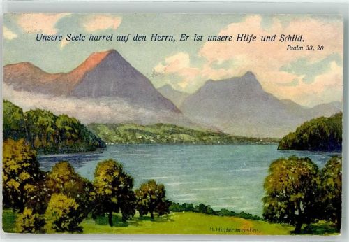 Buochserhorn Künstlerkarte sign. H. Hintermeister Stanserhorn