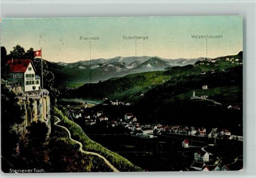 9425 Thal Gebrauchsspuren 1913 Steinerner Tisch Rheineck Vorarlberge Walzenhausen