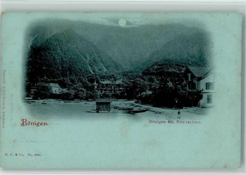 3806 Bönigen b. Interlaken Mondschein Bönigen am Brienzersee