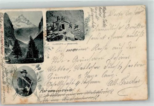 Tödi 1902 - Clubhütte am Grünhorn Salomon Zwihel