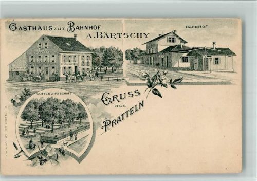 4133 Pratteln BOAKC Lithographie Gasthaus Zum Bahnhof Vorläufer