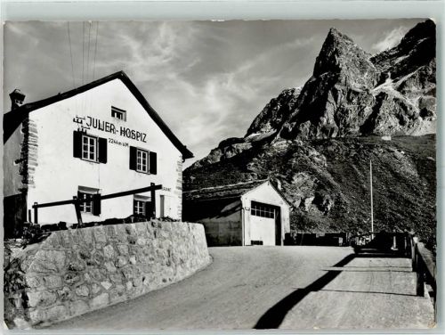 7457 Bivio - Piz Dellas Collonas Julier Passhöhe Hospiz Gasthaus