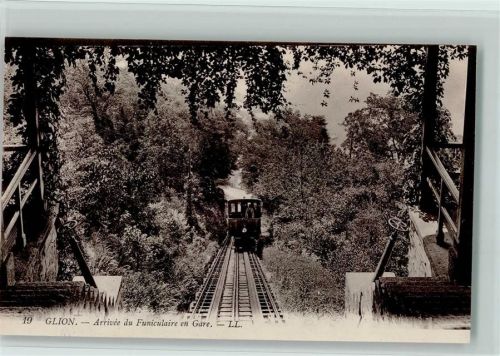 1823 Glion - Arrivée du Funicolaire en Gare