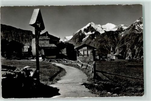 3925 Grächen - Weisshorn Bieshorn Brunegghorn Wegkreuz