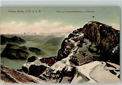 6010 Kriens - Pilatus Kulm Blick auf Vierwaldtättersee und Glärnisch