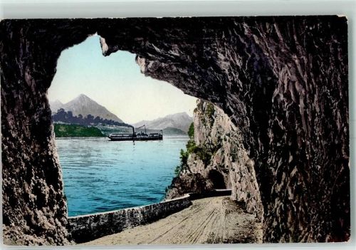 3658 Merligen - Thunerseen Merligenstraße Seitenraddampfer