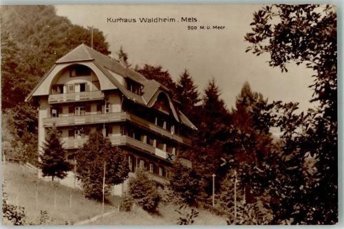 8887 Mels 1929 Foto AK Pension Kurhaus -Waldheim