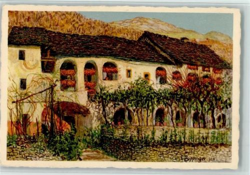 6648 Minusio Künstlerkarte Casa dei Landvogti E. Zuppinger
