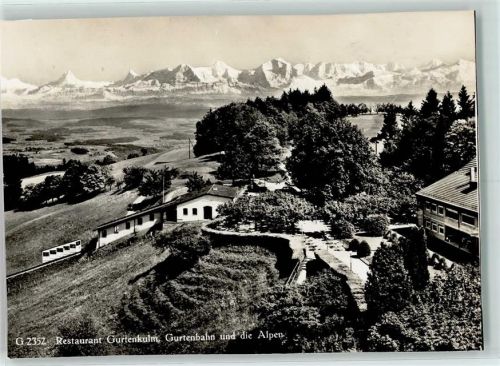 3000 Bern Berne - Restaurant Gurtenkulm Guretnbahn und die Alpen